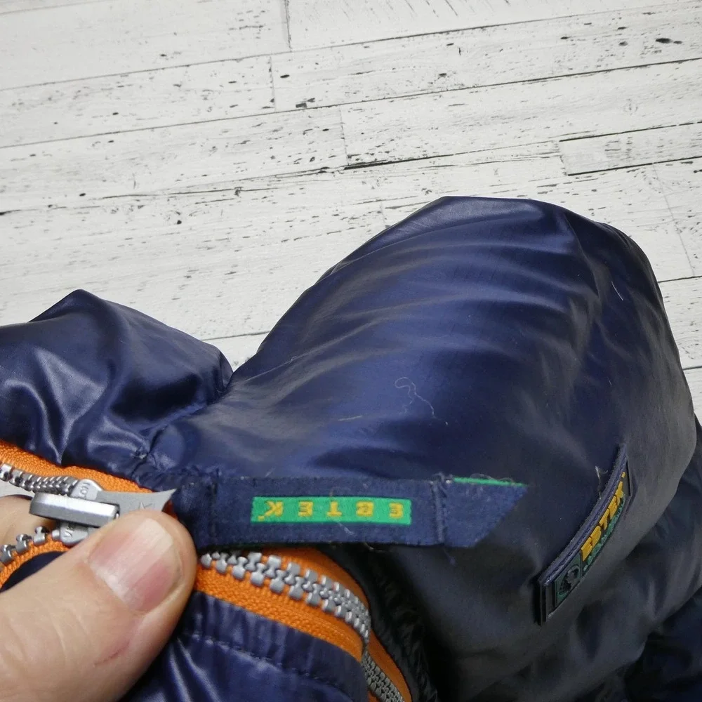 Eddie Bauer EBTEK Vest Mens 2XLT Blue Orange Down Puffer Reversible Ski Outdoor - Picture 4 of 15